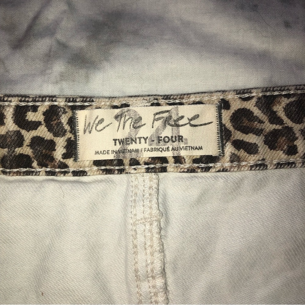 Free People Raw Hem Leopard Printed Mini Skirt - Picture 3 of 5